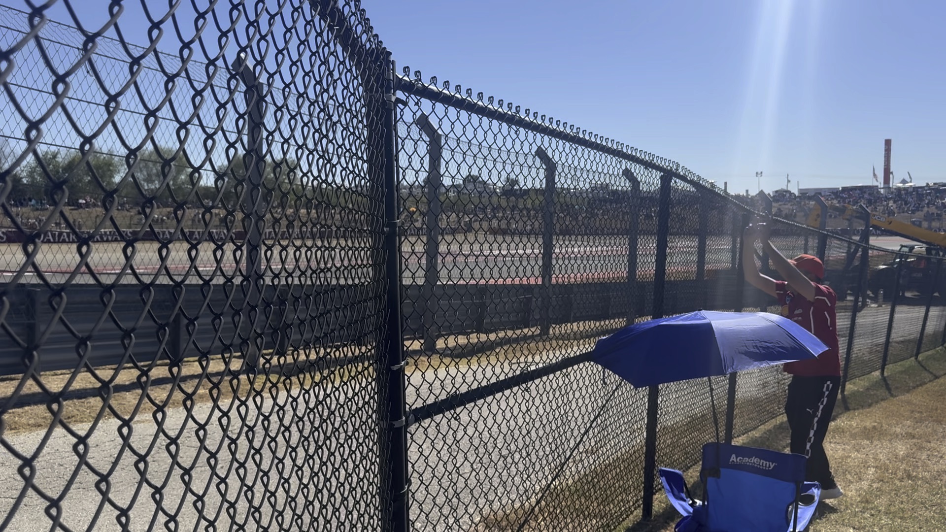 Chain link temporary fence panels on a construction site in Bakersfield